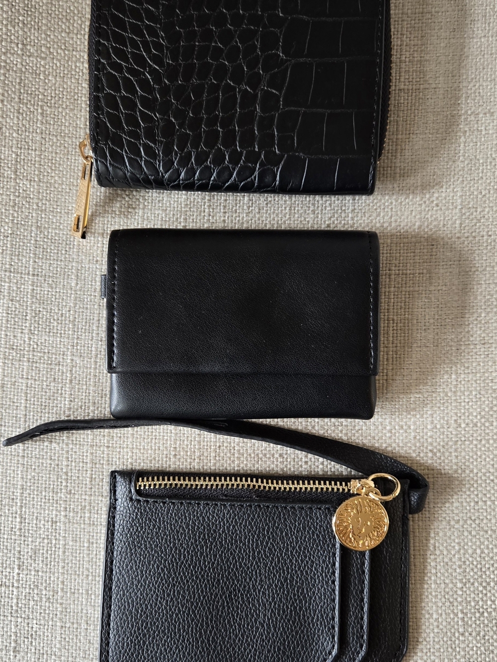 Lot of 3 Black Wallets Anne Klein & A New Day